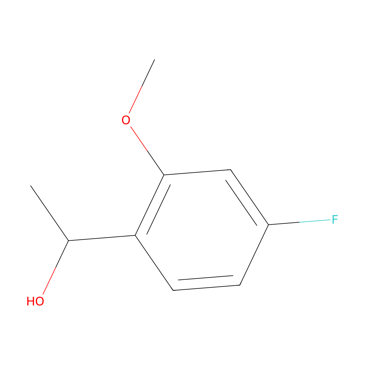 (1S)-1-(4-fluoro-2-methoxyphenyl)ethan-1-ol molecular structure, CAS 1344928-74-0