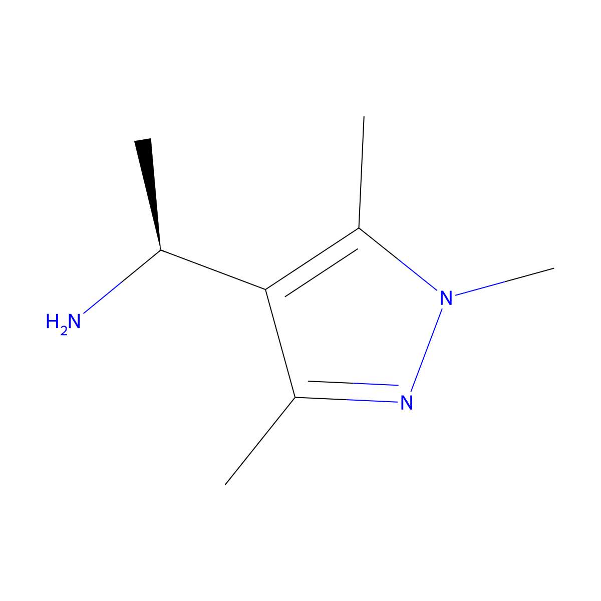 (1S)-1-(trimethyl-1H-pyrazol-4-yl)ethan-1-amine molecular structure, CAS 1344930-58-0