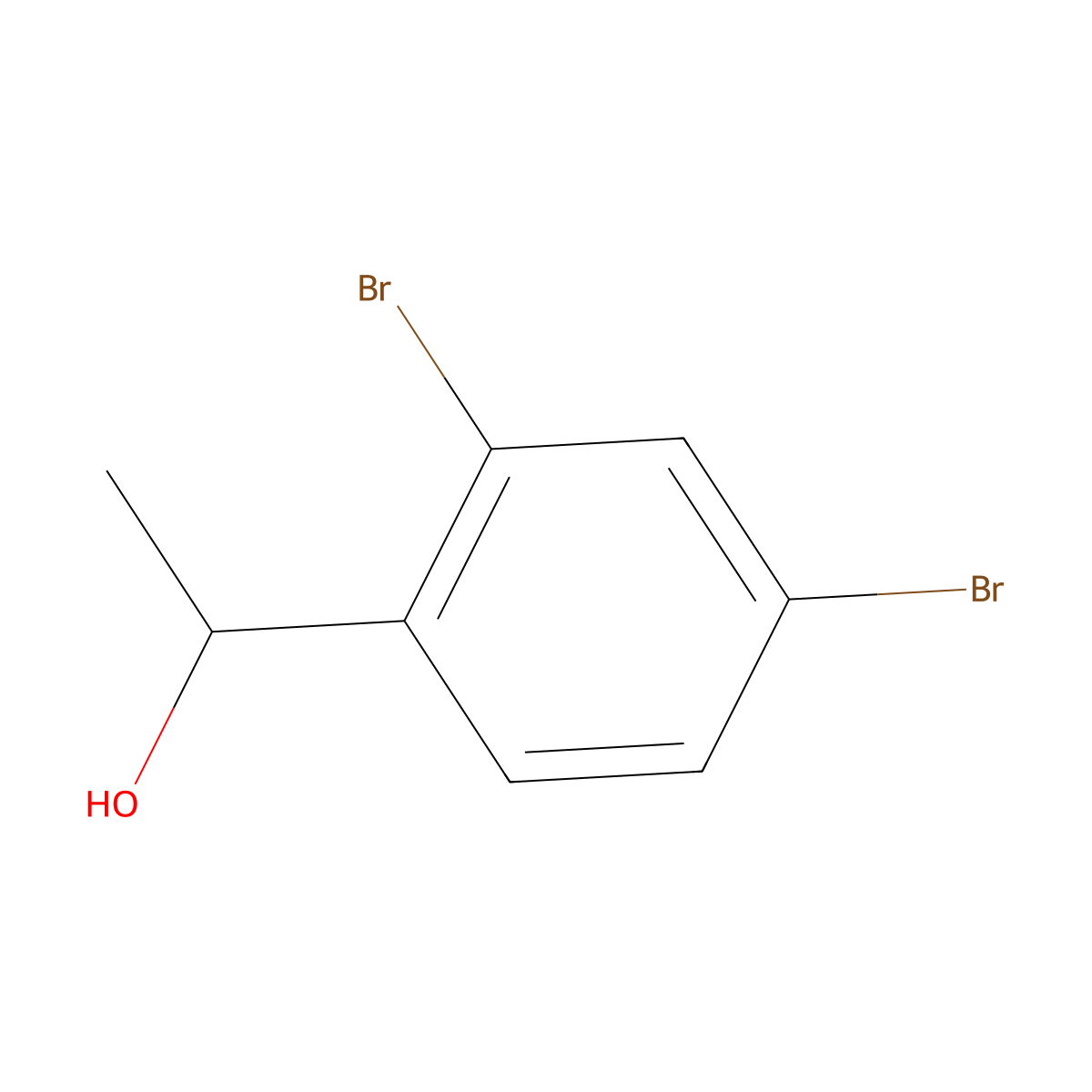 (1s)-1-(2,4-Dibromophenyl)ethan-1-ol molecular structure, CAS 1344931-87-8