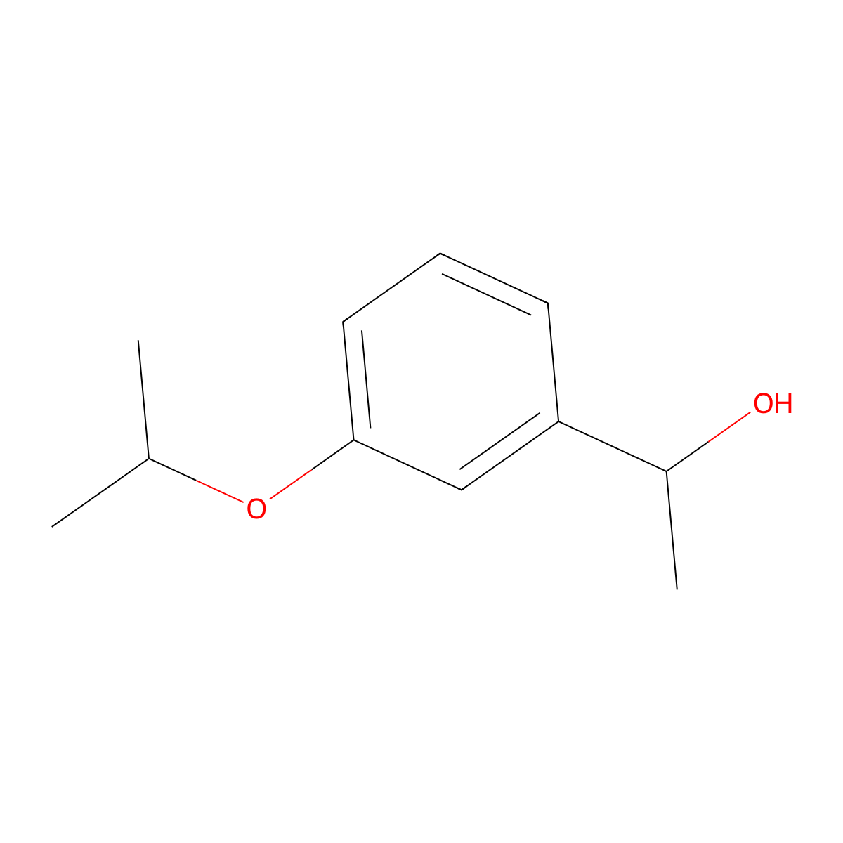 (1R)-1-[3-(propan-2-yloxy)phenyl]ethan-1-ol molecular structure, CAS 1344934-68-4