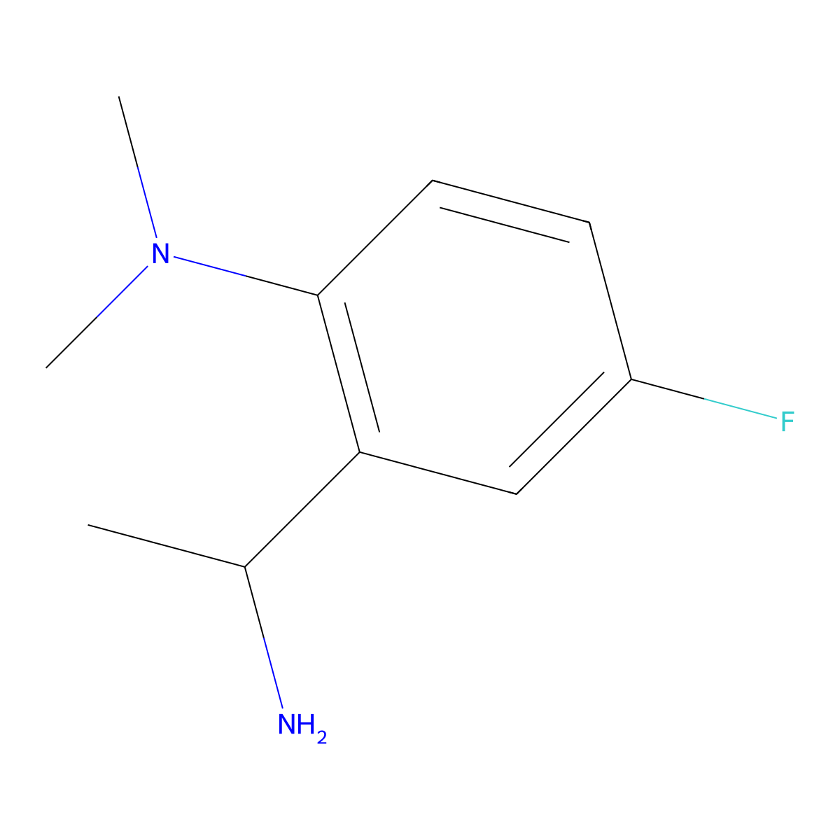(R)-2-(1-Aminoethyl)-4-fluoro-N,N-dimethylaniline molecular structure, CAS 1344936-01-1