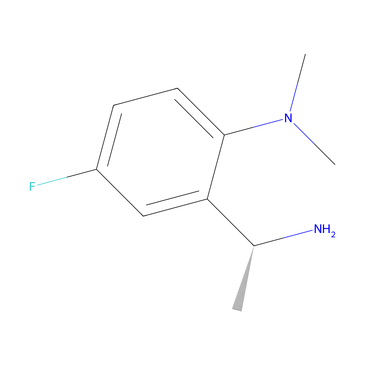 (R)-2-(1-Aminoethyl)-4-fluoro-N,N-dimethylaniline molecular structure, CAS 1344936-01-1