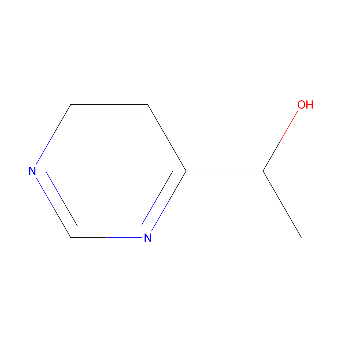 (1S)-1-(pyrimidin-4-yl)ethan-1-ol molecular structure, CAS 1344936-67-9