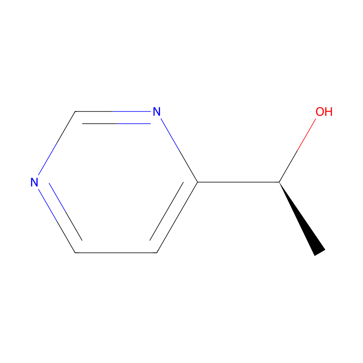 (1S)-1-(pyrimidin-4-yl)ethan-1-ol molecular structure, CAS 1344936-67-9