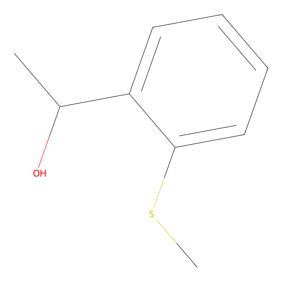 (1R)-1-[2-(methylsulfanyl)phenyl]ethan-1-ol molecular structure, CAS 1344938-35-7