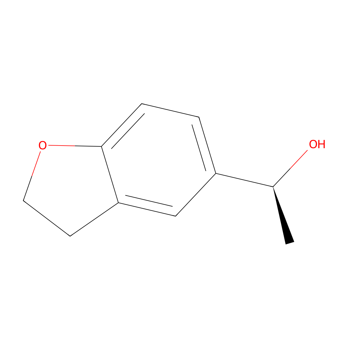 (1S)-1-(2,3-dihydro-1-benzofuran-5-yl)ethan-1-ol molecular structure, CAS 1344939-13-4