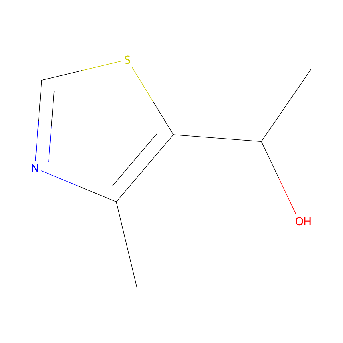 (S)-1-(4-Methylthiazol-5-yl)ethan-1-ol molecular structure, CAS 1344940-15-3