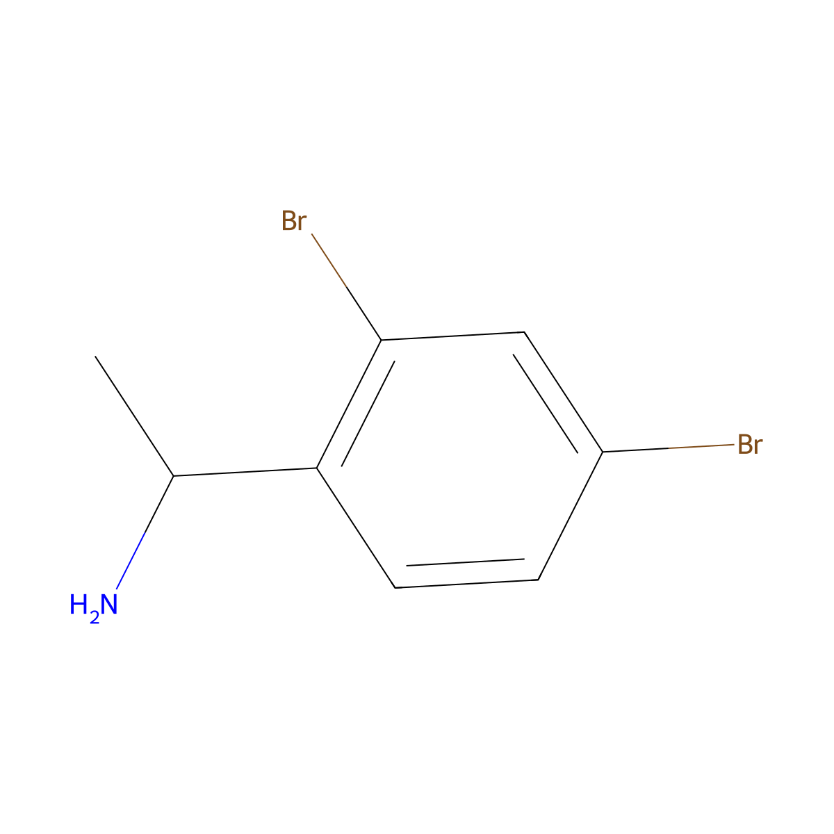 (S)-1-(2,4-Dibromophenyl)ethan-1-amine molecular structure, CAS 1344945-49-8