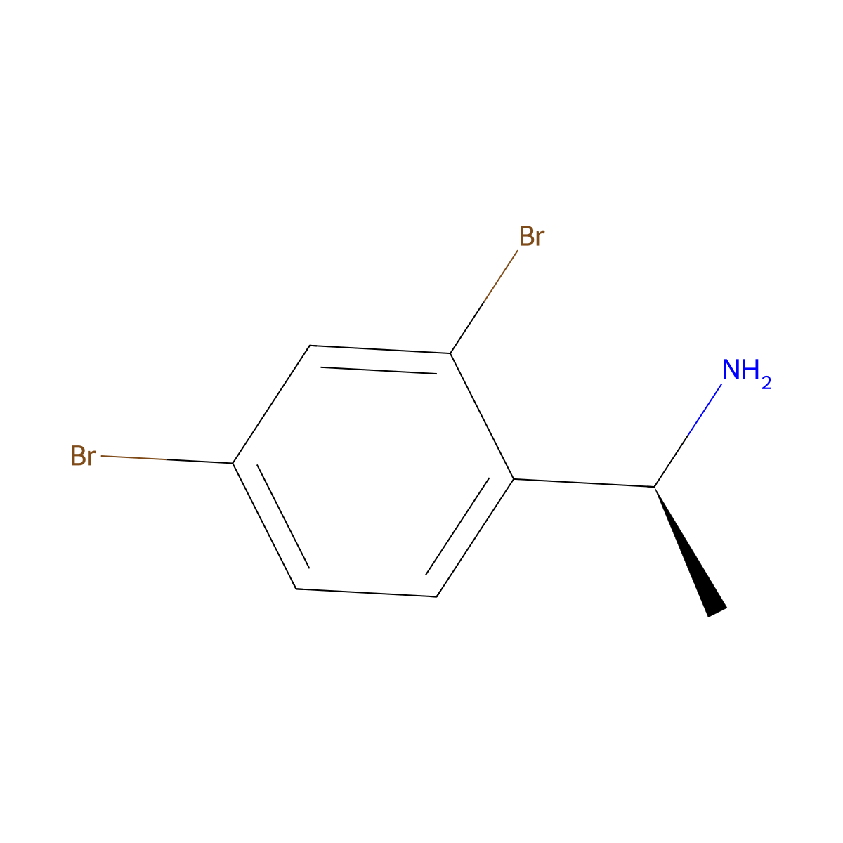 (S)-1-(2,4-Dibromophenyl)ethan-1-amine molecular structure, CAS 1344945-49-8