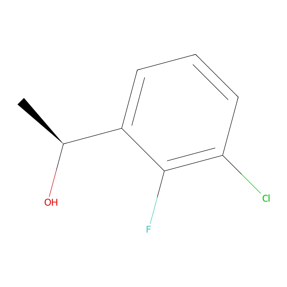 (1S)-1-(3-chloro-2-fluorophenyl)ethan-1-ol molecular structure, CAS 1344948-04-4