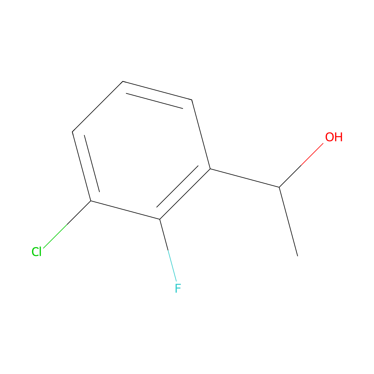 (1R)-1-(3-chloro-2-fluorophenyl)ethan-1-ol molecular structure, CAS 1344948-86-2