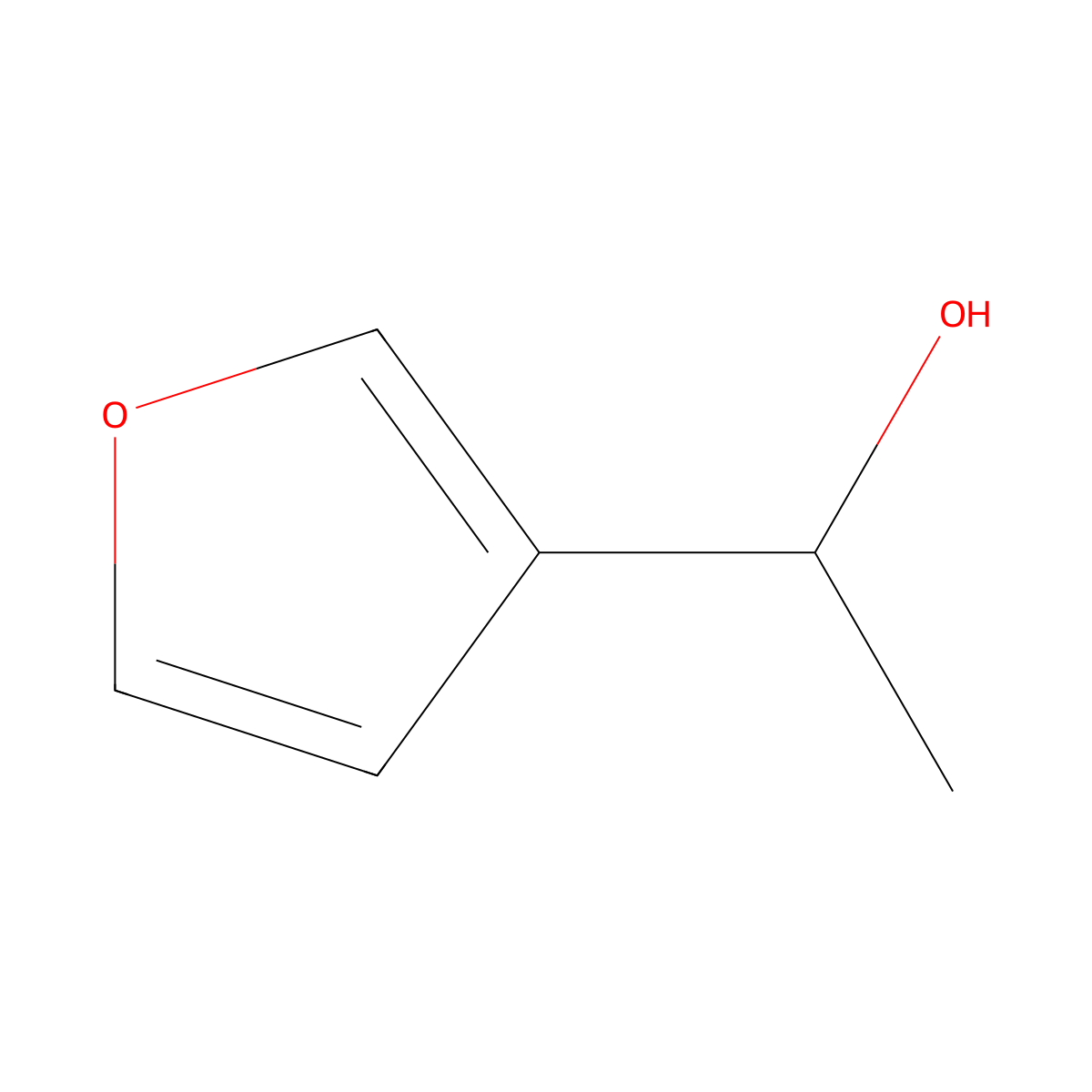 (1R)-1-(furan-3-yl)ethan-1-ol molecular structure, CAS 1344950-02-2