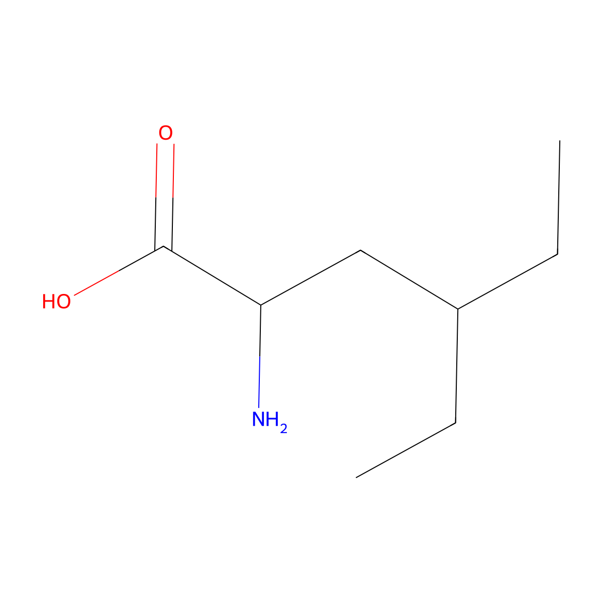 (R)-2-Amino-4-ethylhexanoic acid molecular structure, CAS 1344950-08-8