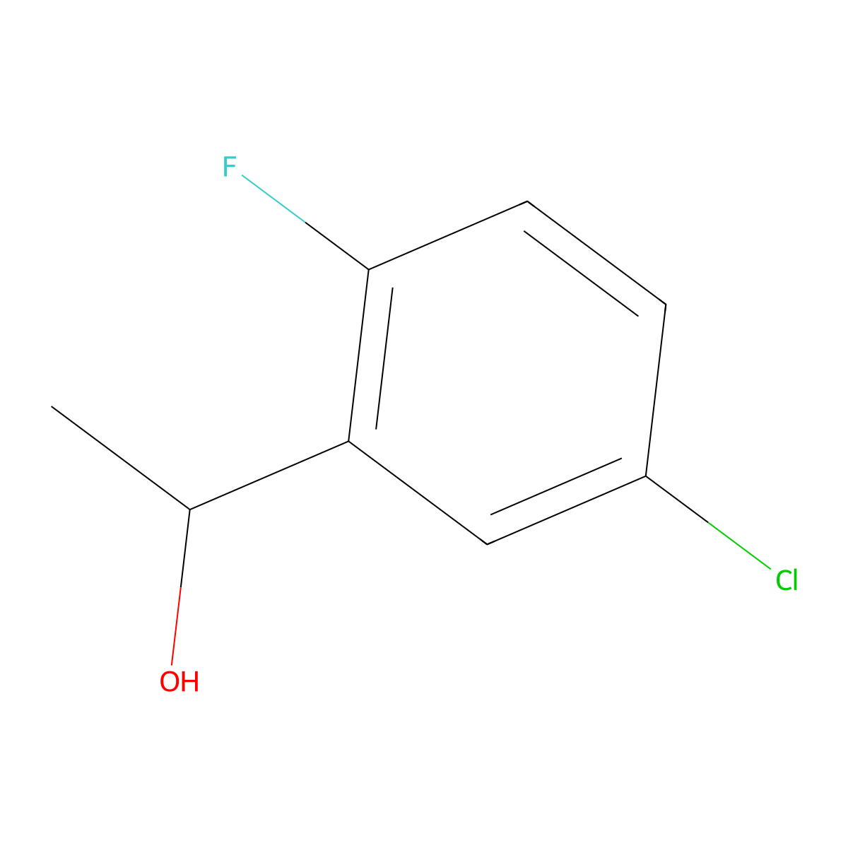 (1S)-1-(5-chloro-2-fluorophenyl)ethan-1-ol molecular structure, CAS 1344953-25-8