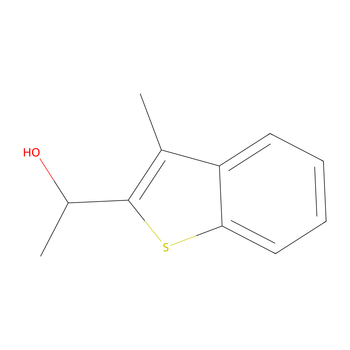 (1S)-1-(3-methyl-1-benzothiophen-2-yl)ethan-1-ol molecular structure, CAS 1344953-38-3