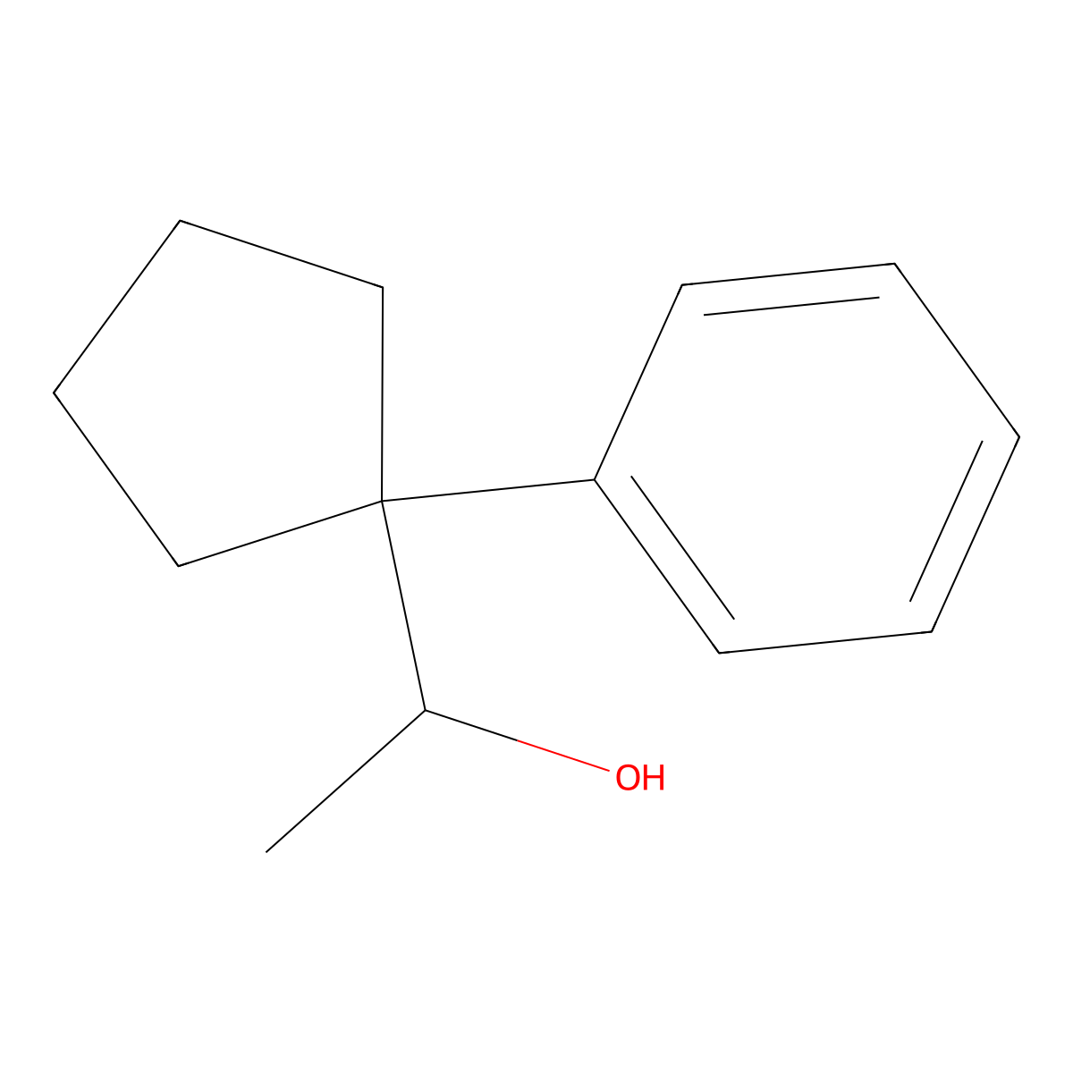 (S)-1-(1-Phenylcyclopentyl)ethan-1-ol molecular structure, CAS 1344953-43-0