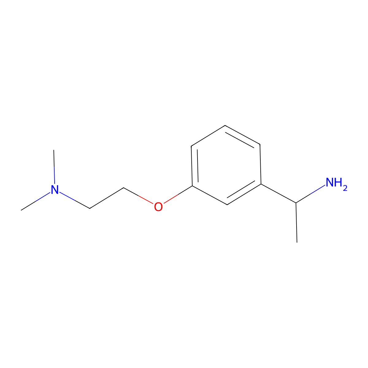 (1S)-1-{3-[2-(dimethylamino)ethoxy]phenyl}ethan-1-amine molecular structure, CAS 1344954-89-7