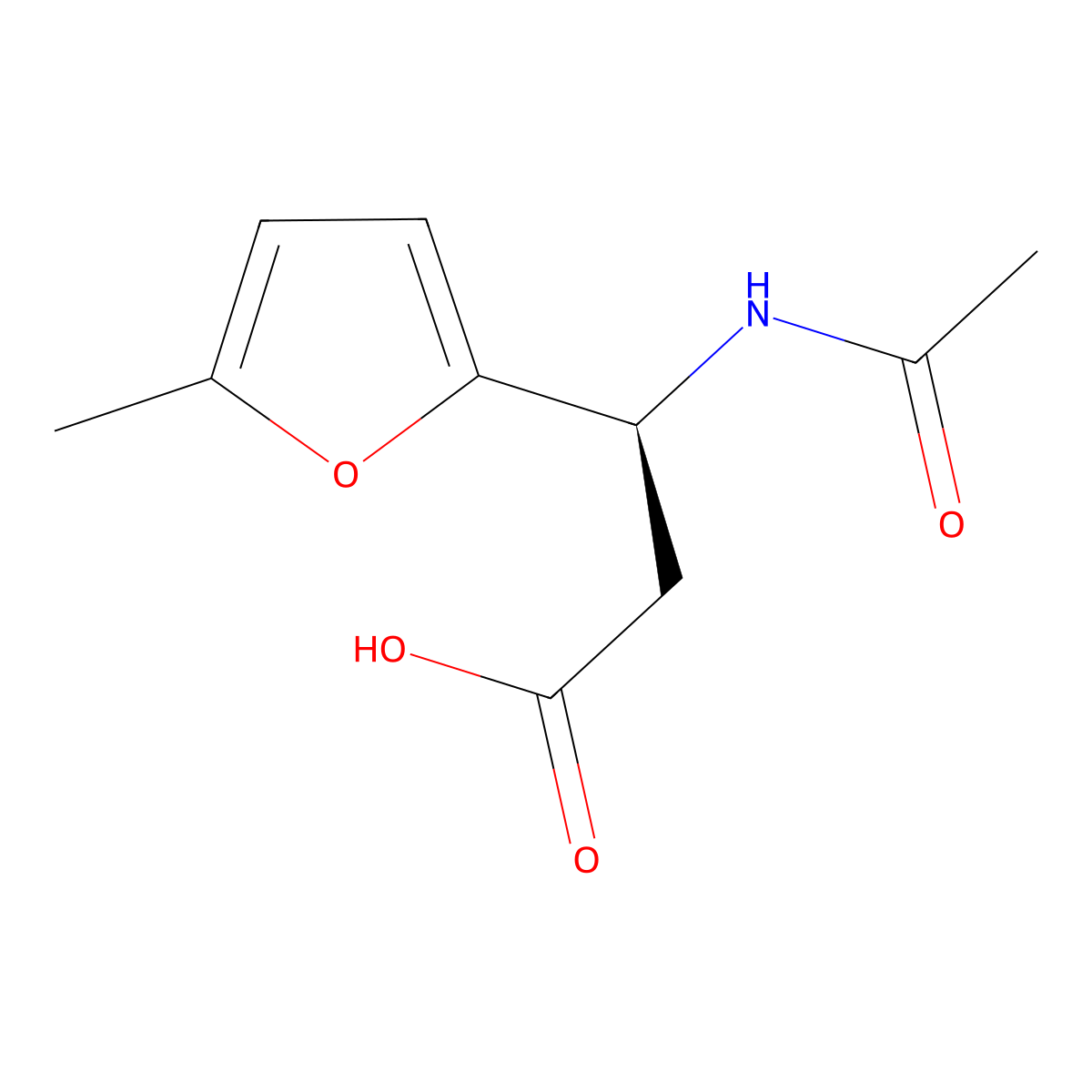 (3S)-3-acetamido-3-(5-methylfuran-2-yl)propanoic acid molecular structure, CAS 1344955-86-7