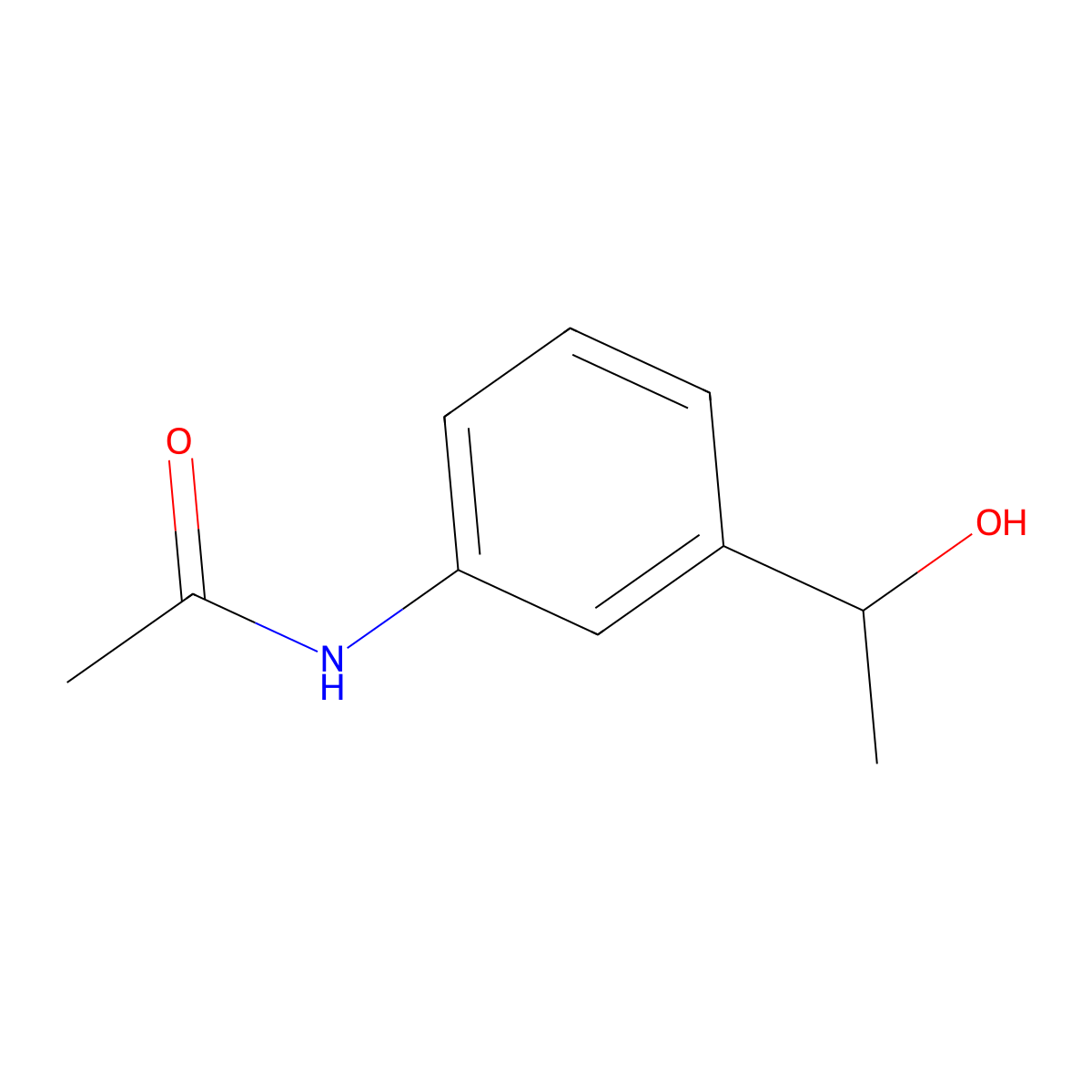 n-{3-[(1r)-1-Hydroxyethyl]phenyl}acetamide molecular structure, CAS 1344956-10-0