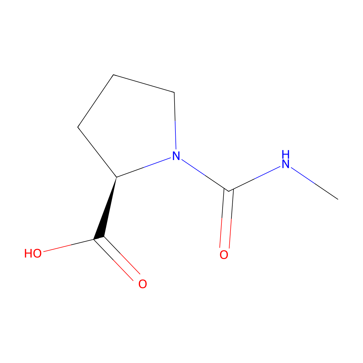 (Methylcarbamoyl)-D-proline molecular structure, CAS 1344956-29-1