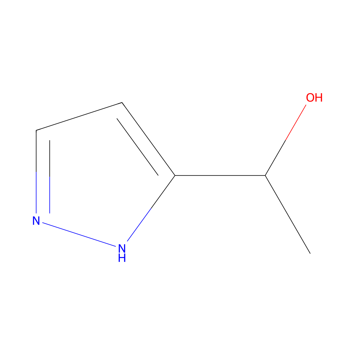 (1S)-1-(1H-pyrazol-3-yl)ethan-1-ol molecular structure, CAS 1344956-30-4