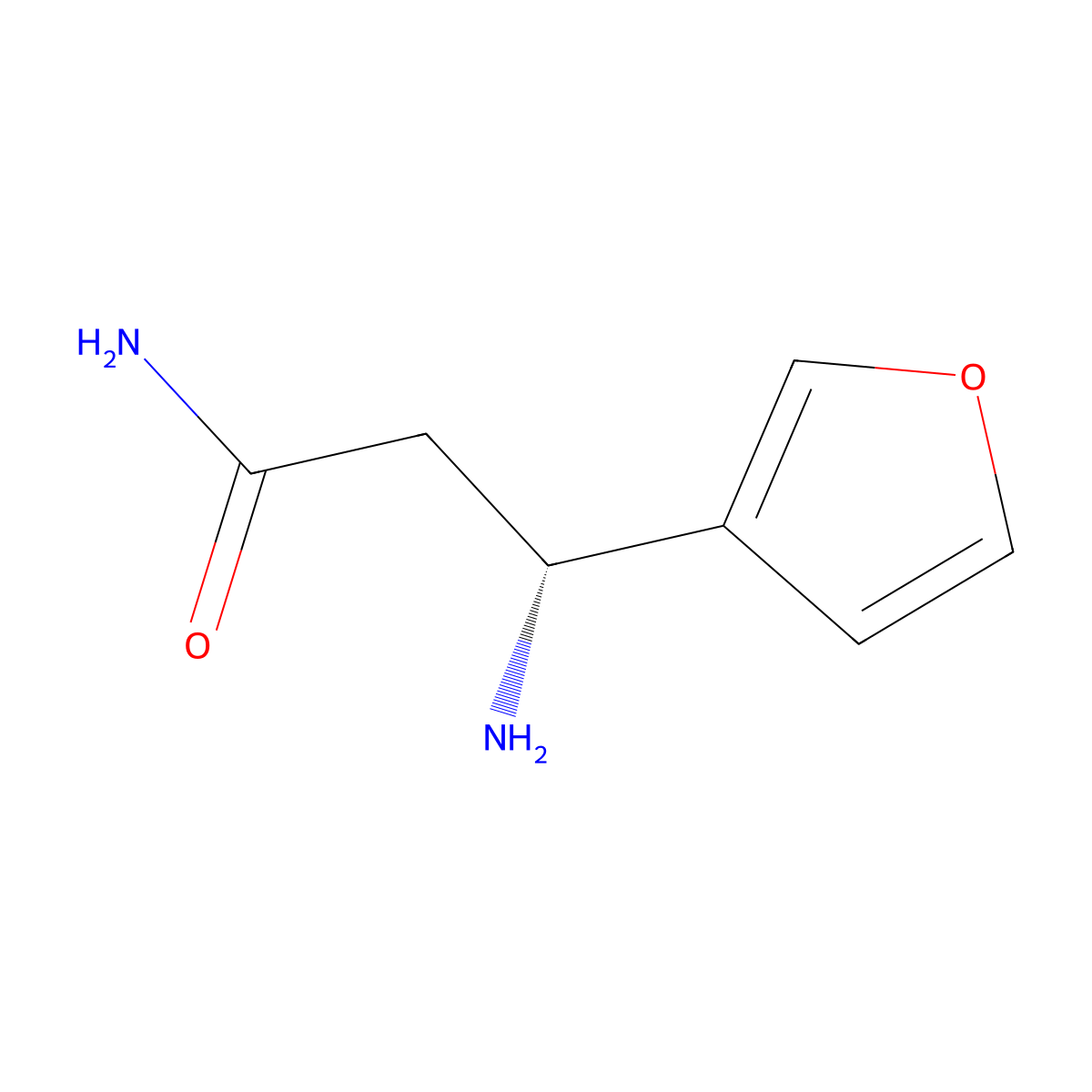 (3R)-3-Amino-3-(furan-3-YL)propanamide molecular structure, CAS 1344960-45-7