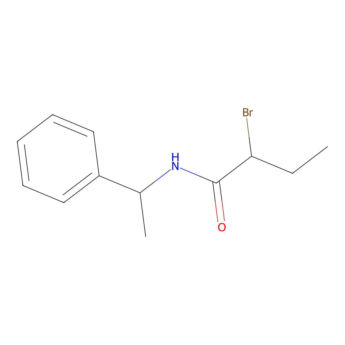 2-Bromo-N-((S)-1-phenylethyl)butanamide molecular structure, CAS 1344962-49-7
