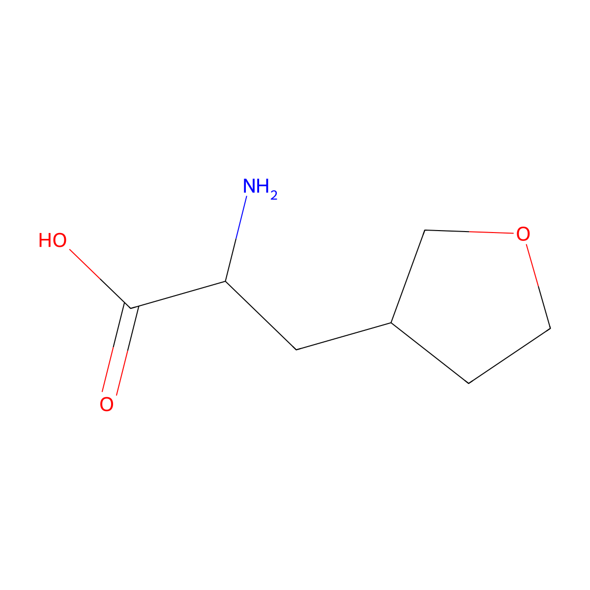 (2S)-2-Amino-3-(tetrahydrofuran-3-yl)propanoic acid molecular structure, CAS 1344964-79-9