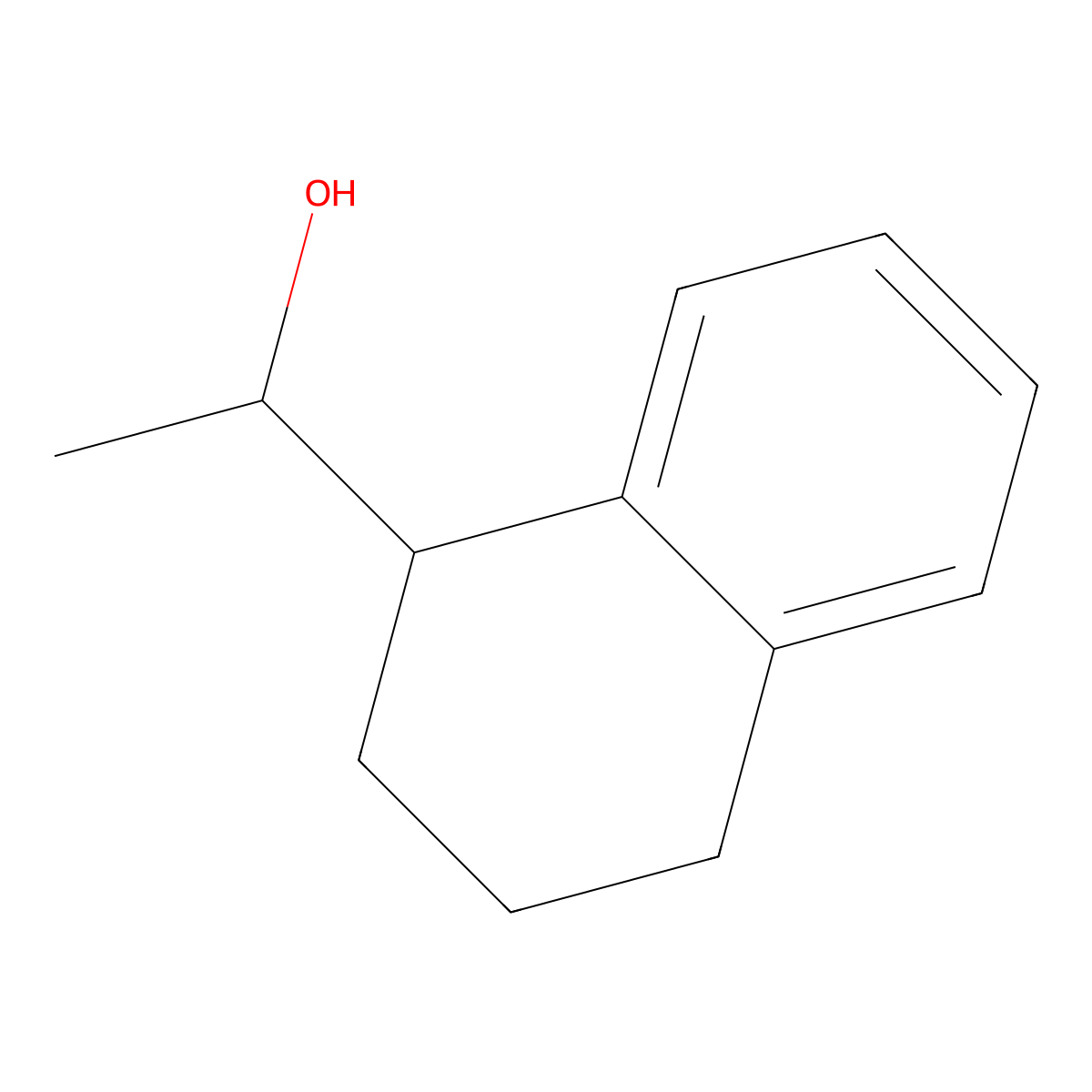 (1S)-1-(1,2,3,4-tetrahydronaphthalen-1-yl)ethan-1-ol molecular structure, CAS 1344968-64-4