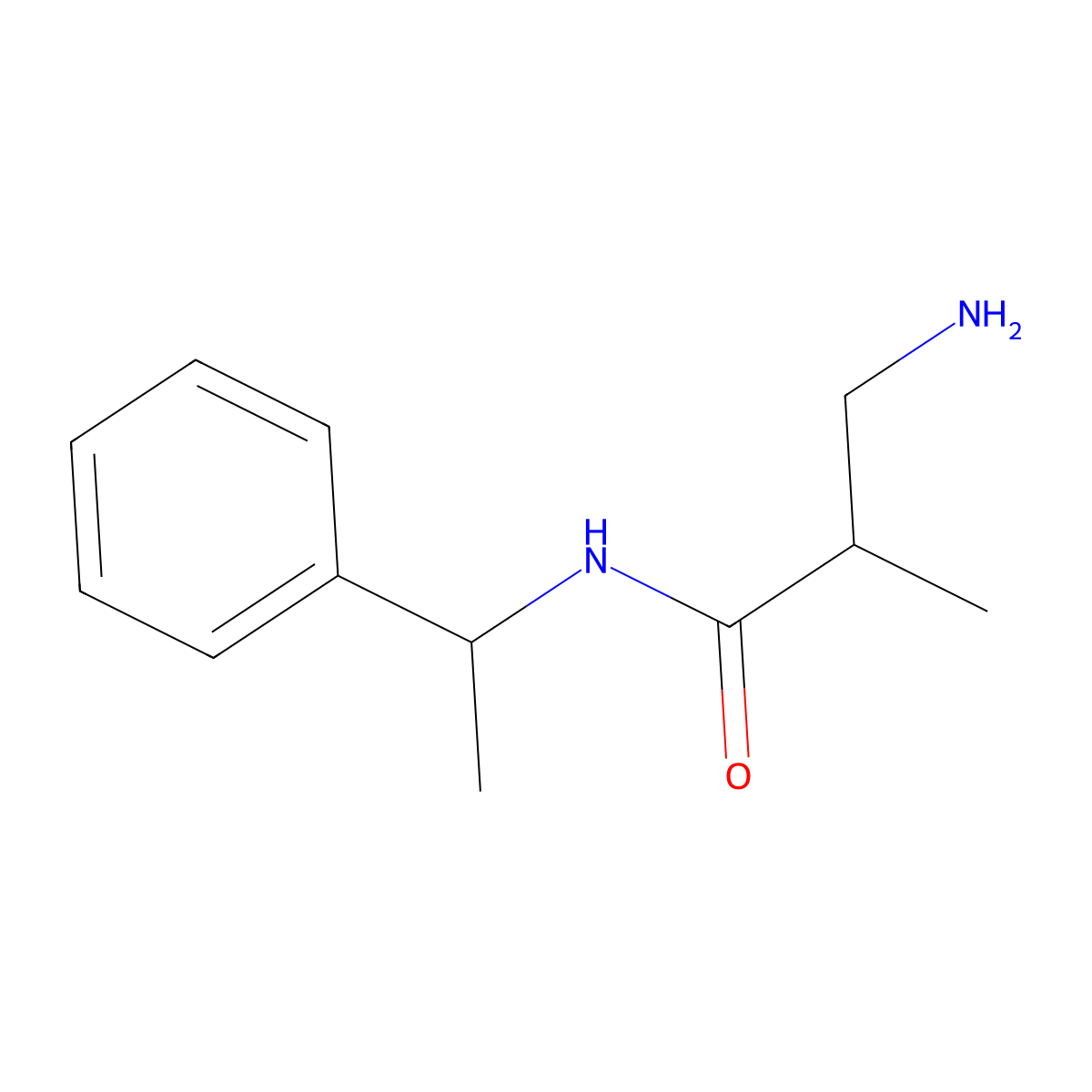 3-Amino-2-methyl-N-((R)-1-phenylethyl)propanamide molecular structure, CAS 1344972-95-7