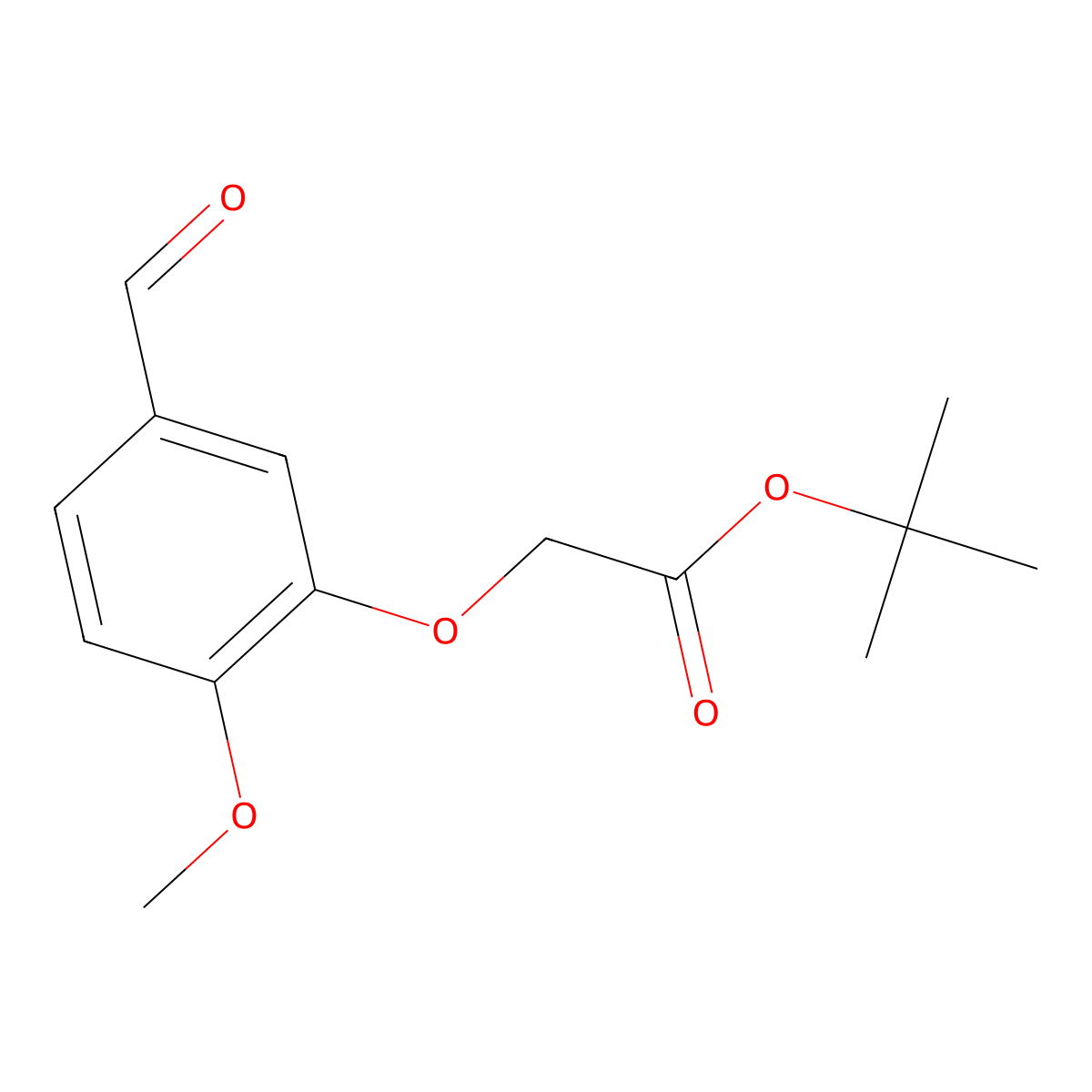 Tert-butyl2-(5-formyl-2-methoxyphenoxy)acetate molecular structure, CAS 1344994-36-0