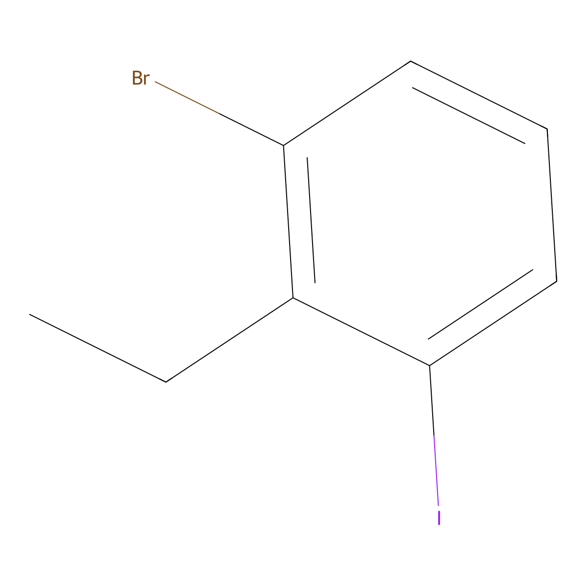 1-Bromo-2-ethyl-3-iodobenzene molecular structure, CAS 1344998-09-9