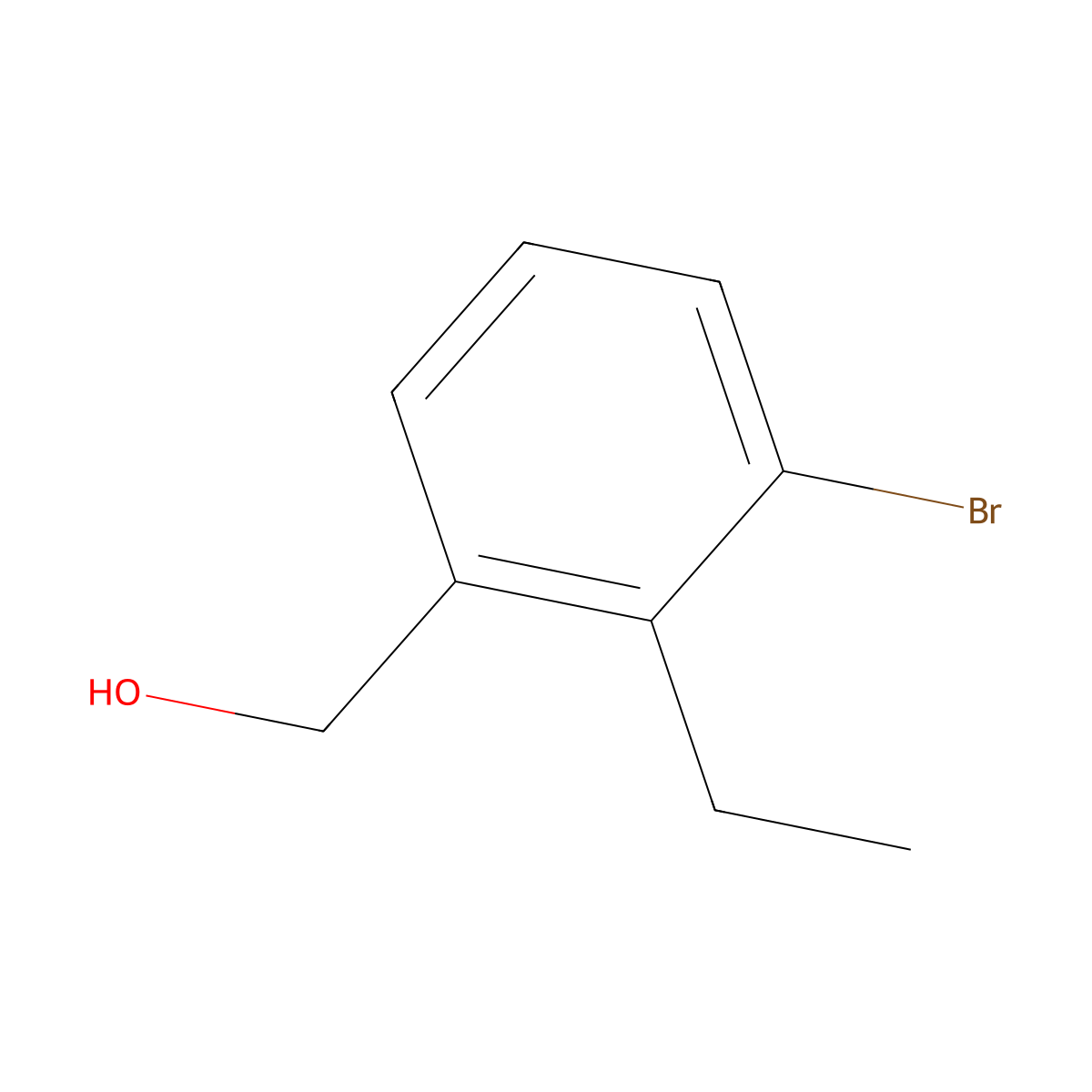 (3-Bromo-2-ethylphenyl)methanol molecular structure, CAS 1344998-21-5