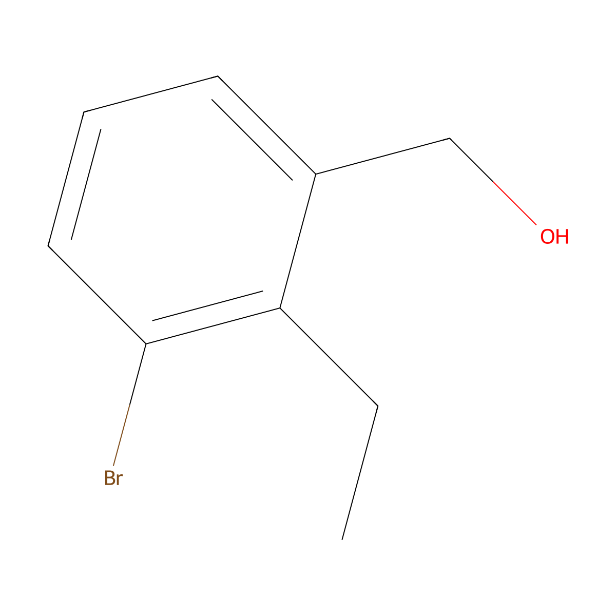 (3-Bromo-2-ethylphenyl)methanol molecular structure, CAS 1344998-21-5