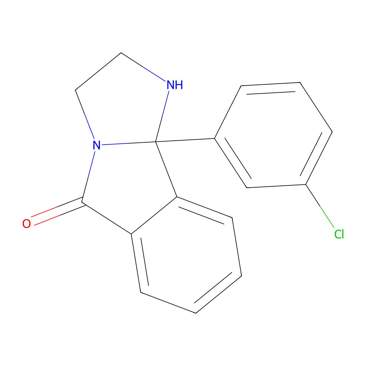 9B-(3-Chlorophenyl)-2,3,5,9B-tetrahydro-1H-imidazo(2,1-A)isoindol-5-one molecular structure, CAS 13450-06-1