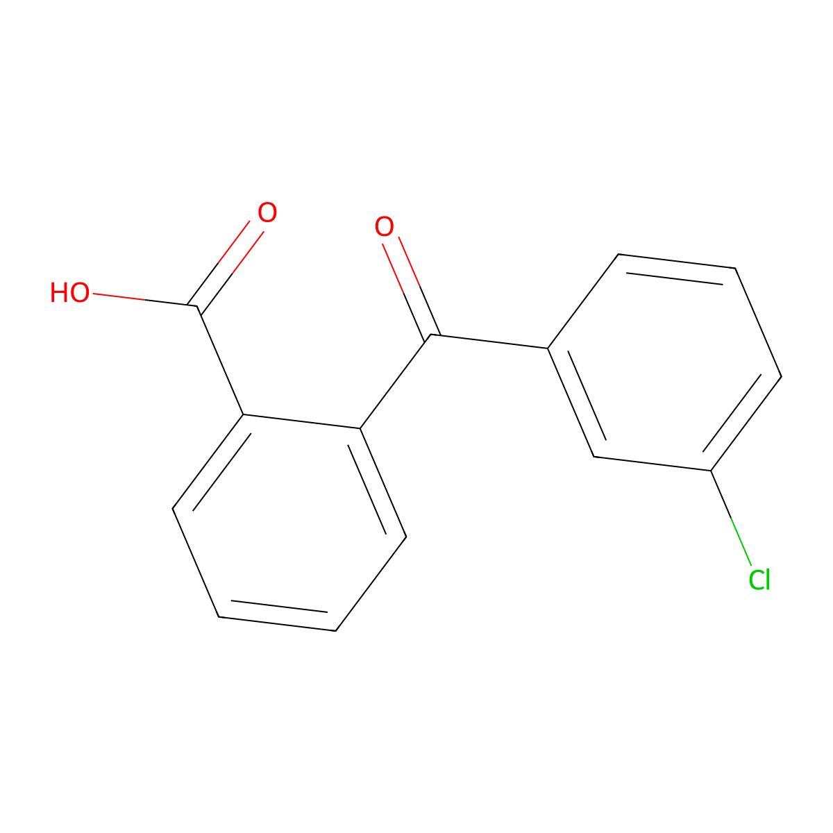 Benzoic acid, 2-(3-chlorobenzoyl)- molecular structure, CAS 13450-37-8
