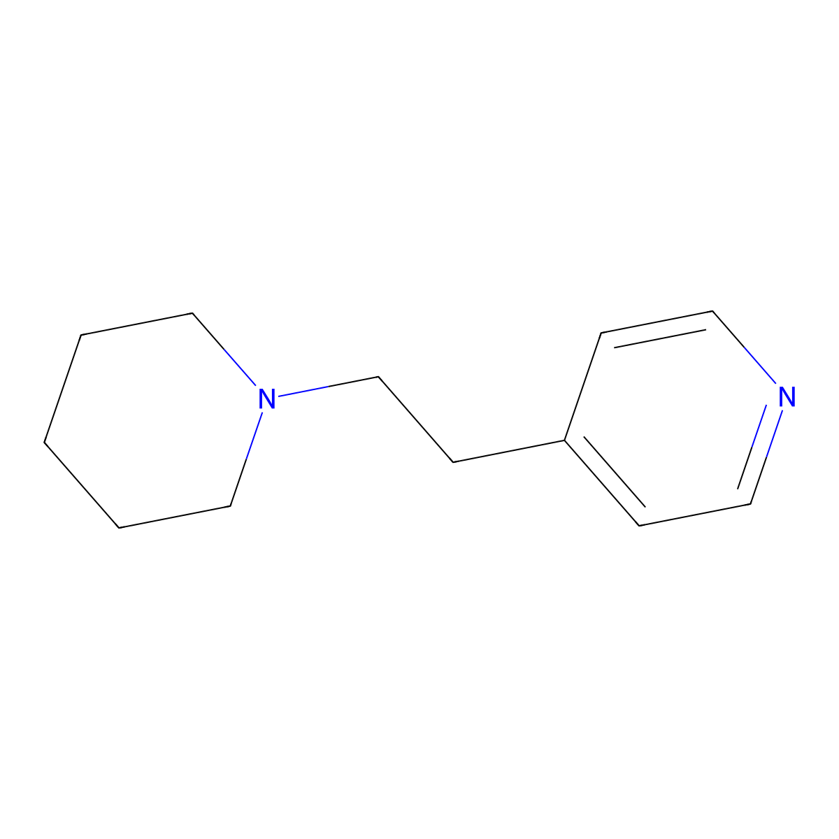 4-[2-(1-Piperidinyl)ethyl]pyridine molecular structure, CAS 13450-67-4