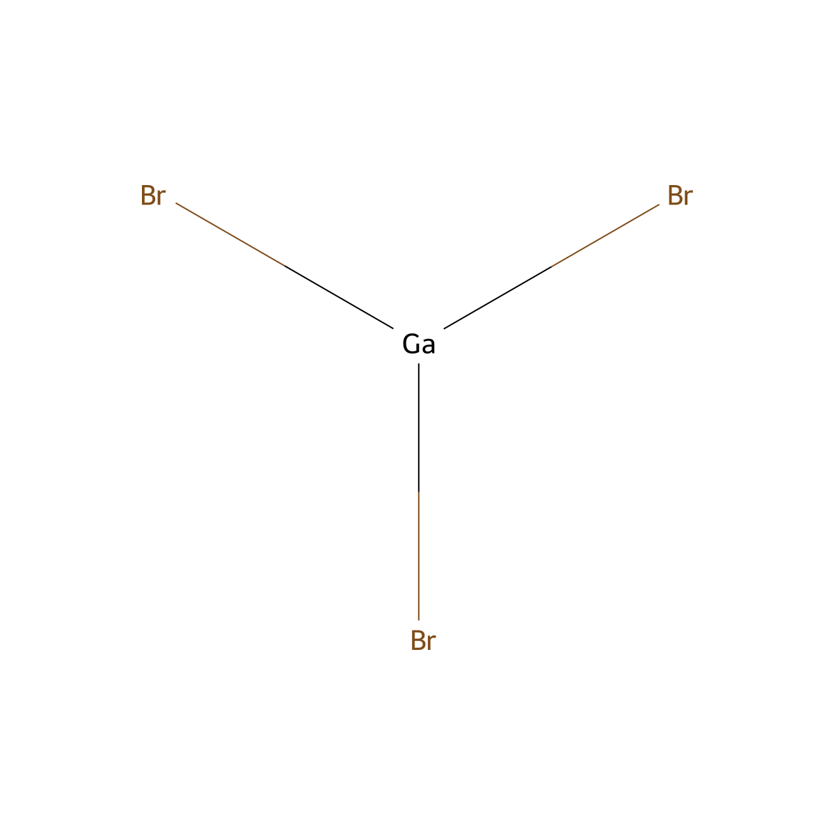 Gallium bromide (GaBr3) molecular structure, CAS 13450-88-9