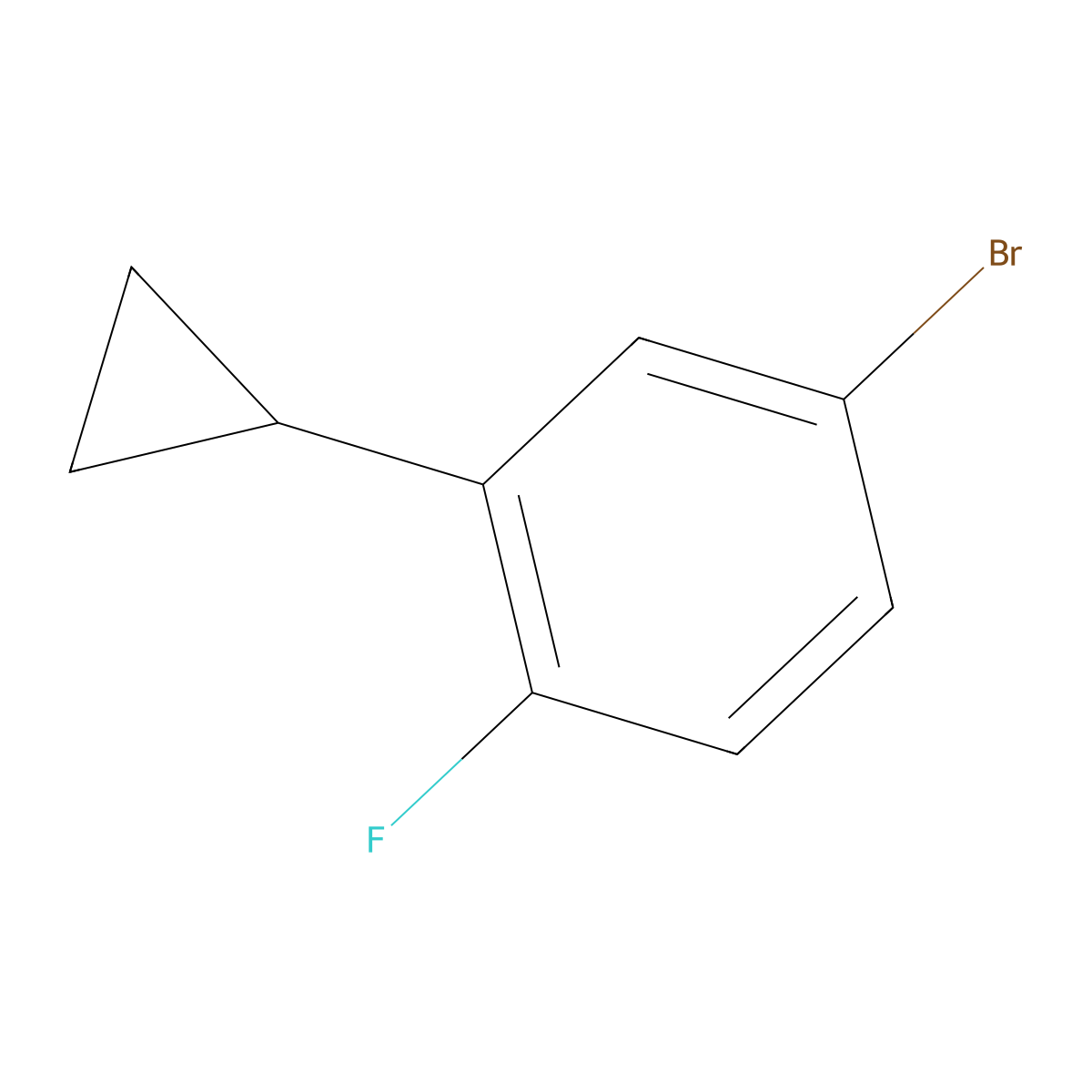 4-Bromo-2-cyclopropyl-1-fluorobenzene molecular structure, CAS 1345035-29-1