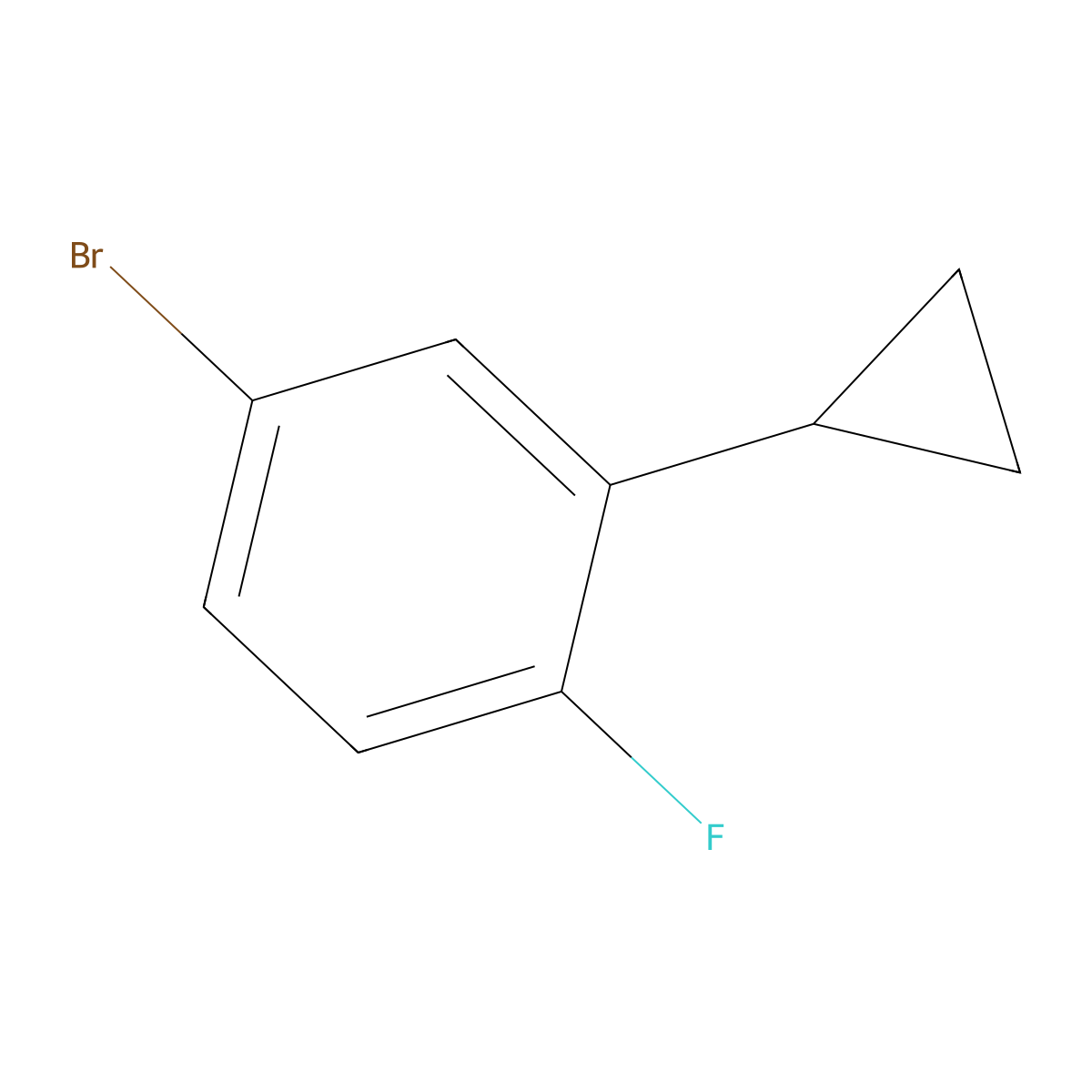 4-Bromo-2-cyclopropyl-1-fluorobenzene molecular structure, CAS 1345035-29-1