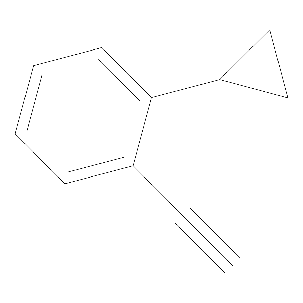 1-Cyclopropyl-2-ethynylbenzene molecular structure, CAS 1345036-01-2