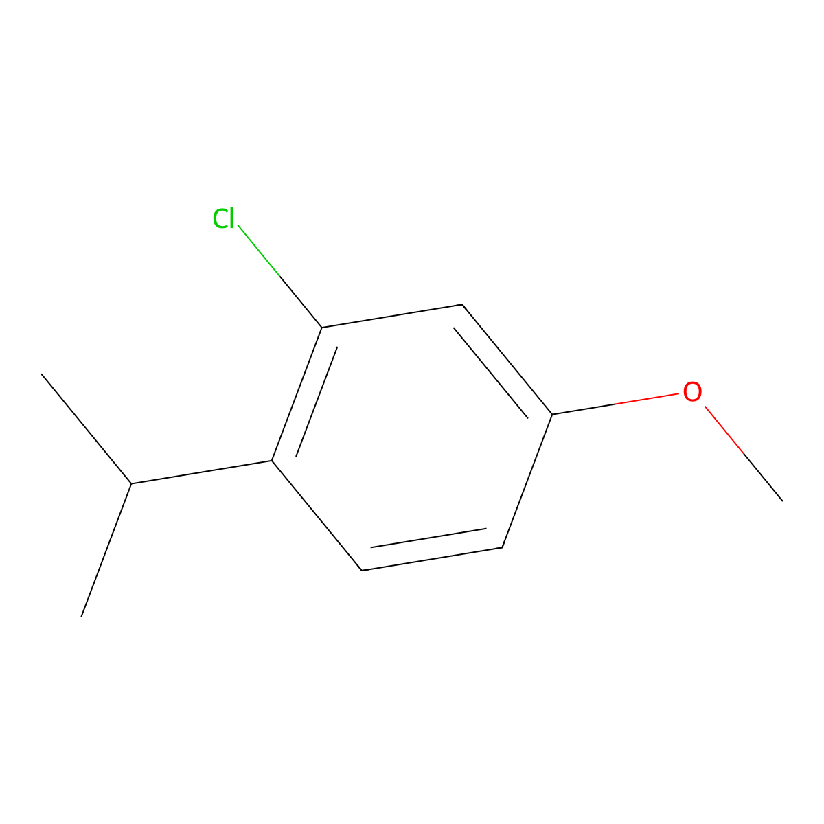 2-Chloro-1-isopropyl-4-methoxybenzene molecular structure, CAS 1345038-06-3