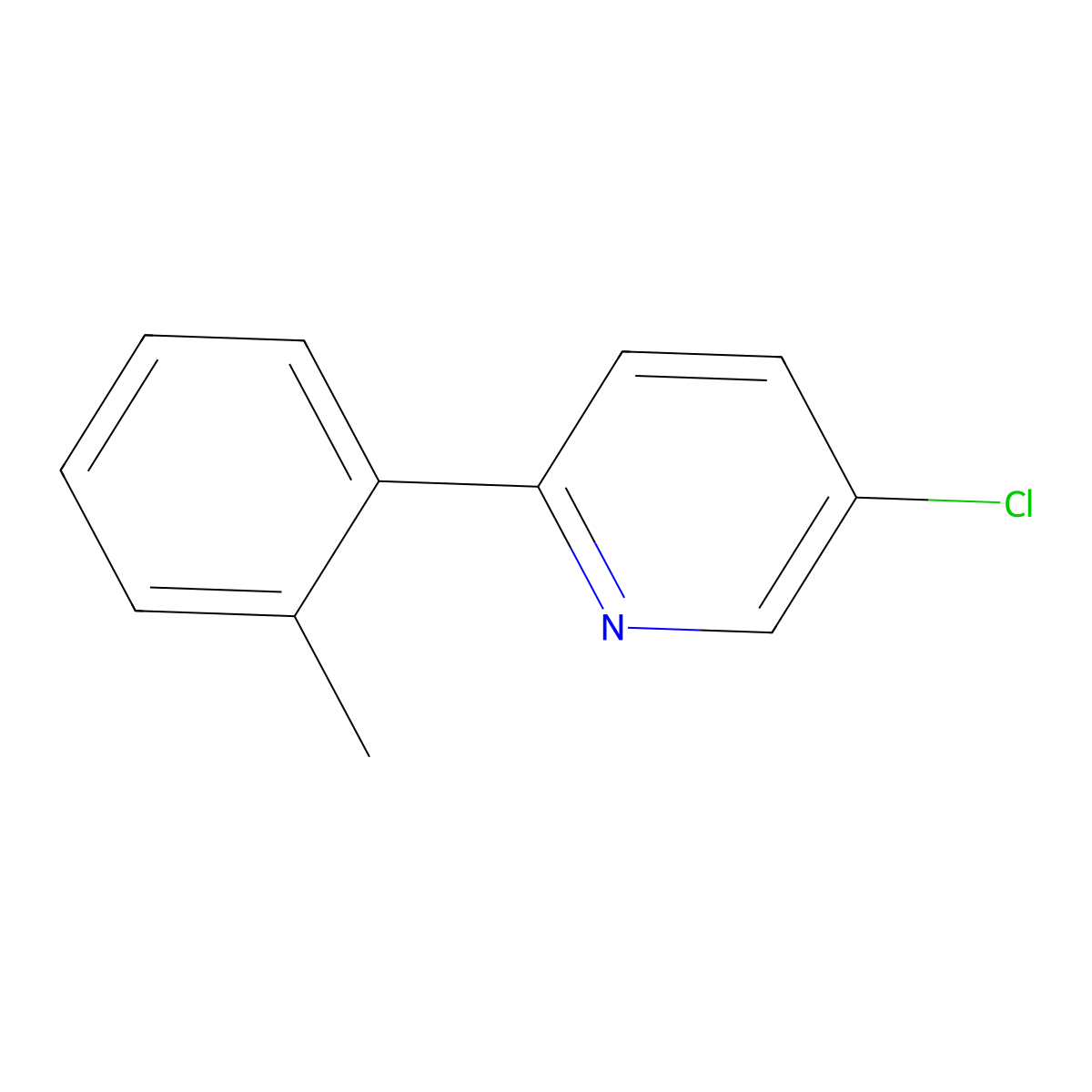 5-Chloro-2-(o-tolyl)pyridine molecular structure, CAS 1345043-96-0