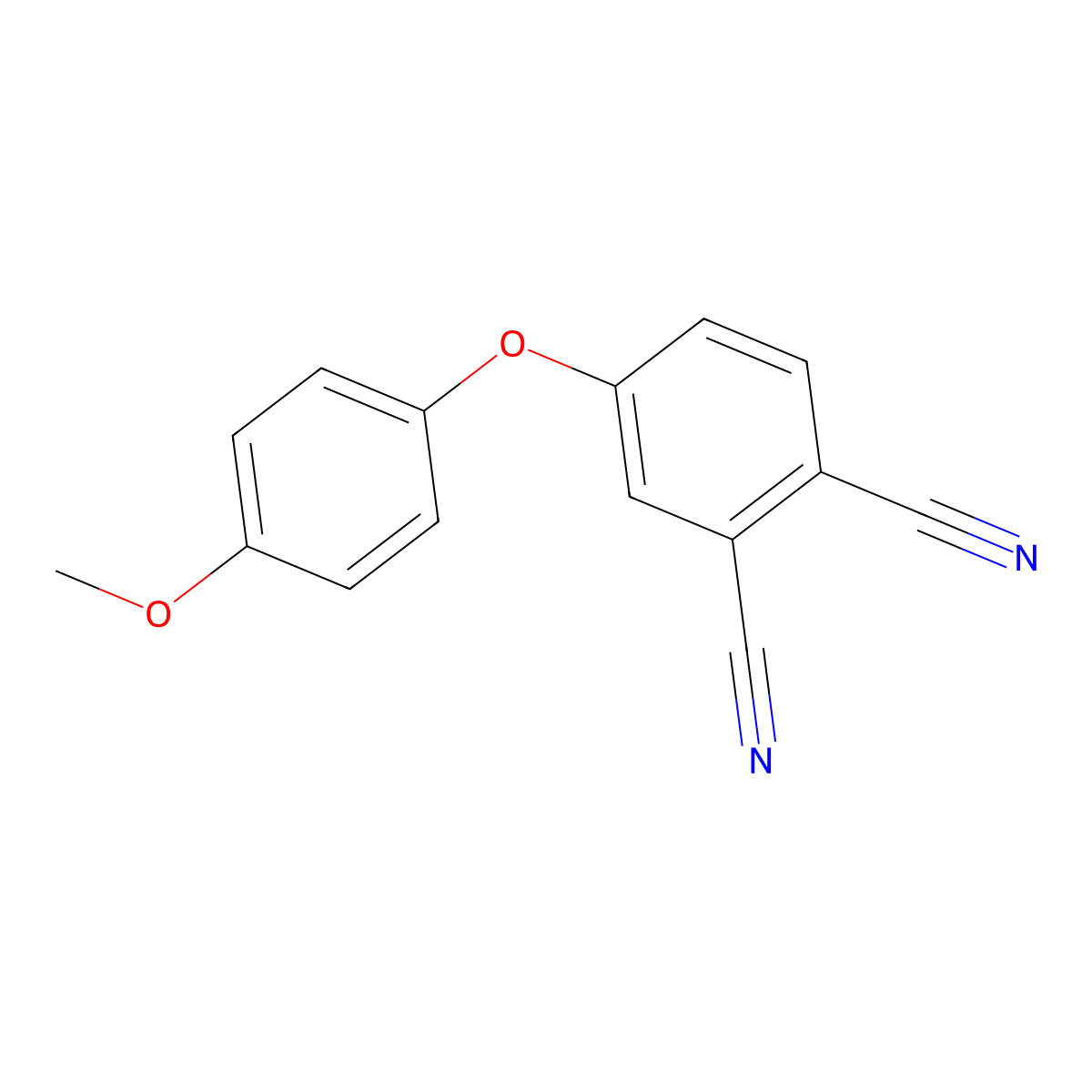 1,2-Benzenedicarbonitrile, 4-(4-methoxyphenoxy)- molecular structure, CAS 134505-42-3