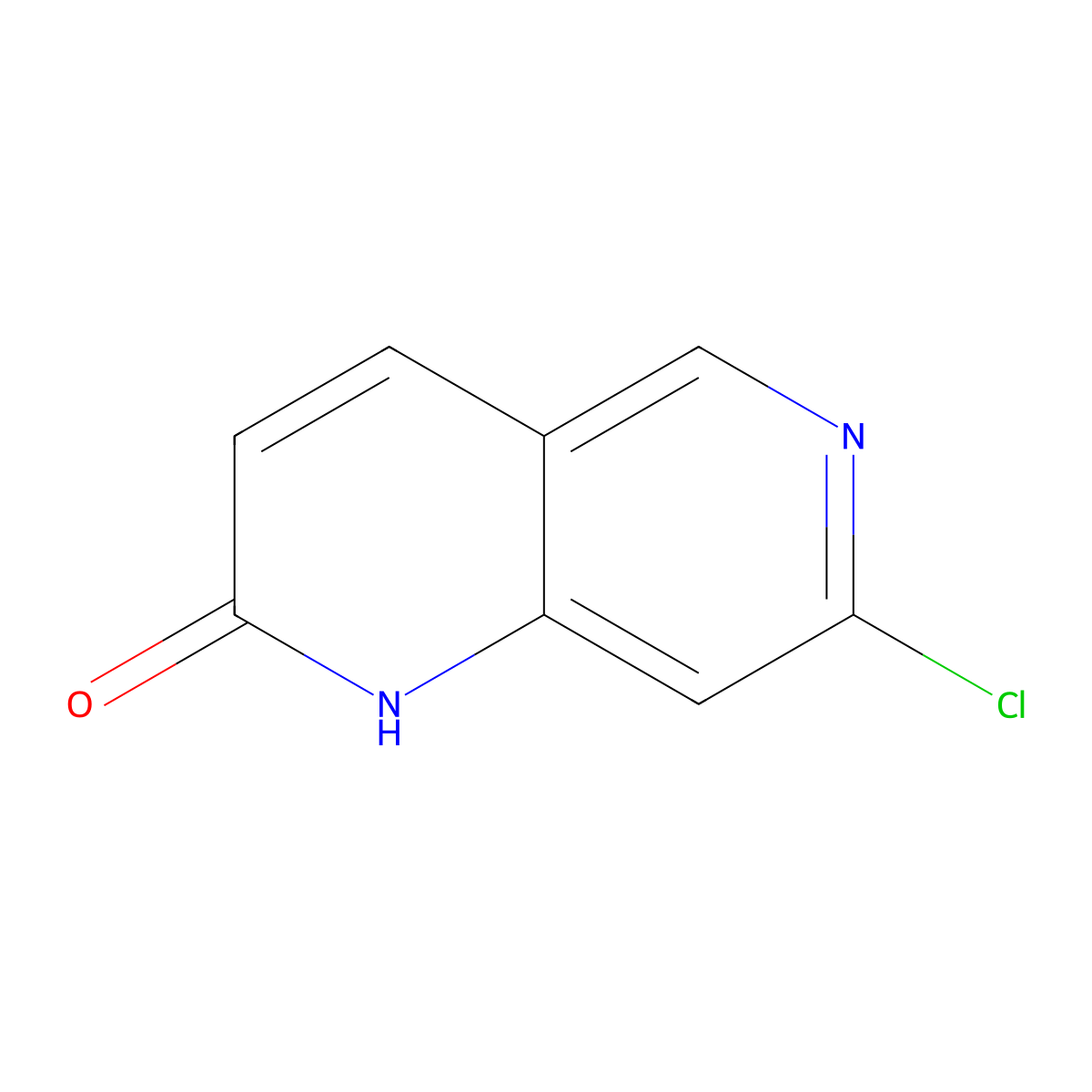 7-Chloro-1,6-naphthyridin-2(1H)-one molecular structure, CAS 1345091-18-0