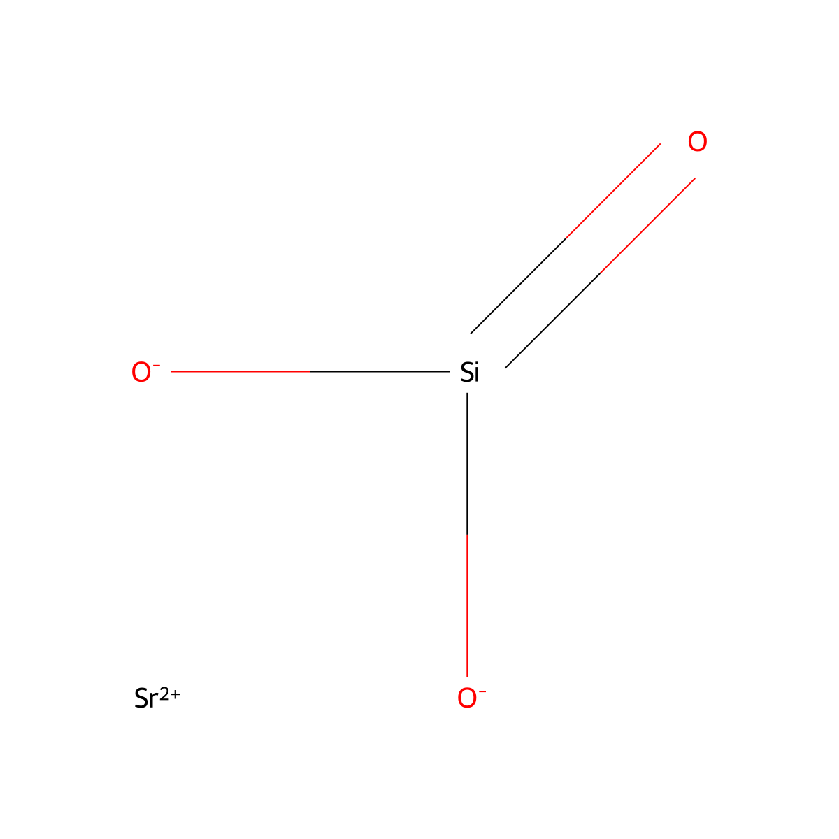 Silicic acid (H2SiO3), strontium salt (1:1) molecular structure, CAS 13451-00-8