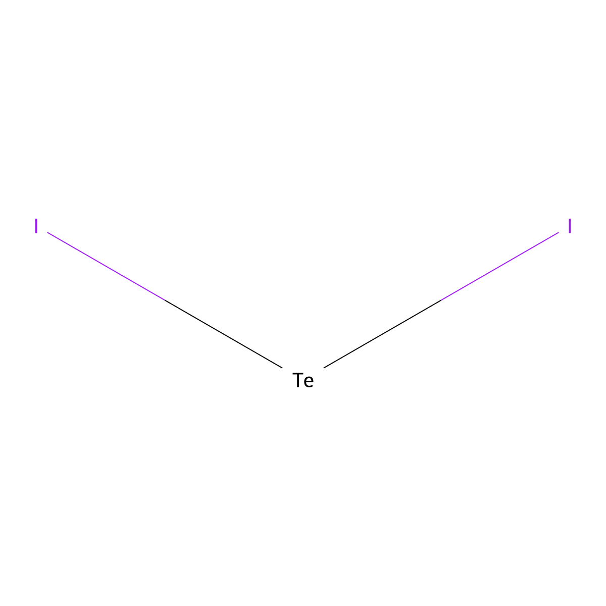 Tellurium diiodide molecular structure, CAS 13451-16-6