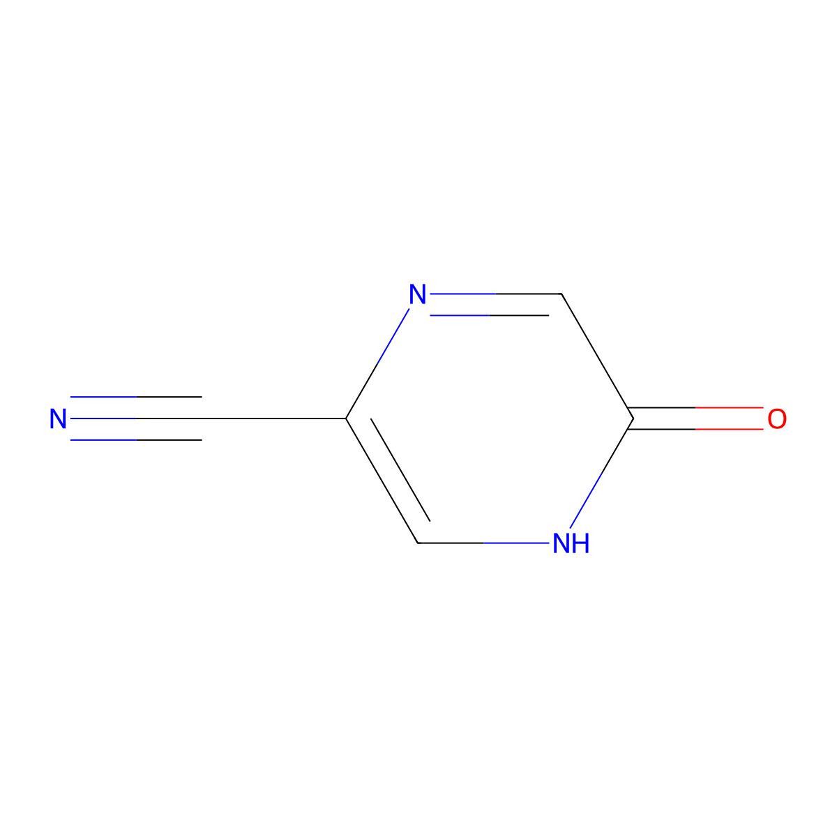 5-Oxo-4,5-dihydropyrazine-2-carbonitrile molecular structure, CAS 134510-05-7