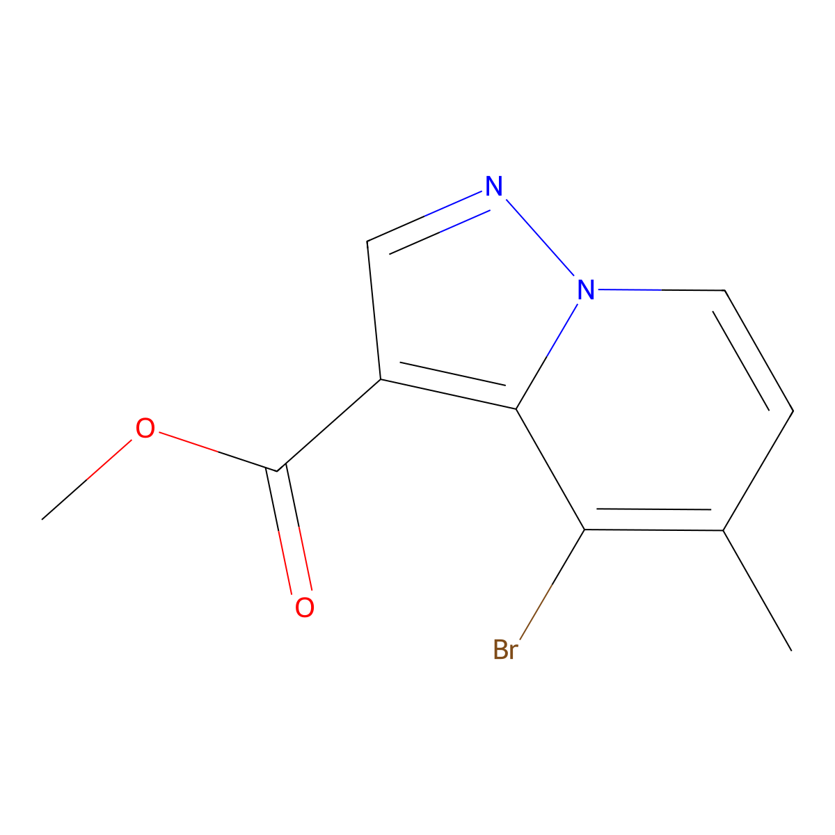 Methyl 4-bromo-5-methylpyrazolo[1,5-a]pyridine-3-carboxylate molecular structure, CAS 1345121-21-2