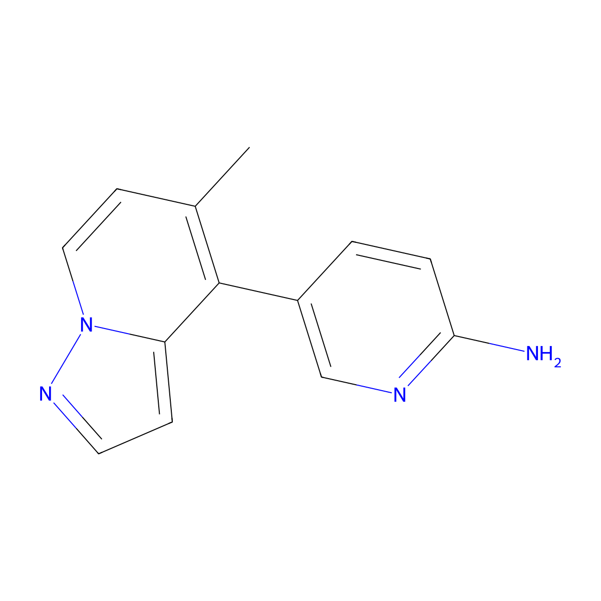 5-(5-Methylpyrazolo[1,5-a]pyridin-4-yl)-2-pyridinamine molecular structure, CAS 1345121-31-4